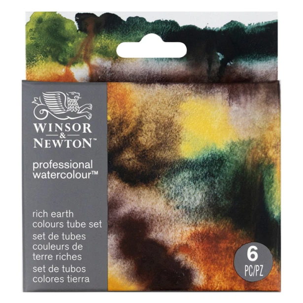 Rich Earth Colours, akwarele Professional W&amp;N, 6 x 5 ml