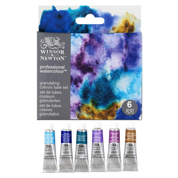 Granulating Colours, akwarele Professional W&amp;N, 6 x 5 ml