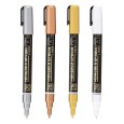 Metaliczne pisaki Mangaka Opaquae Liner Kuretake, 4 sztuki