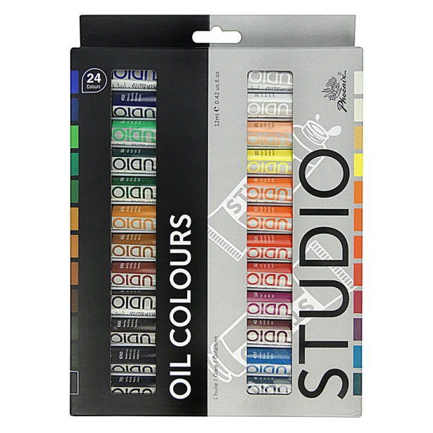 Farby olejne Studio Phoenix, zestaw 24 x 12 ml
