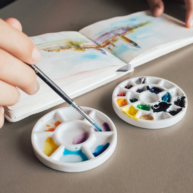 Porcelanowa paleta Mini Travel Set Etchr Lab, 19 komór