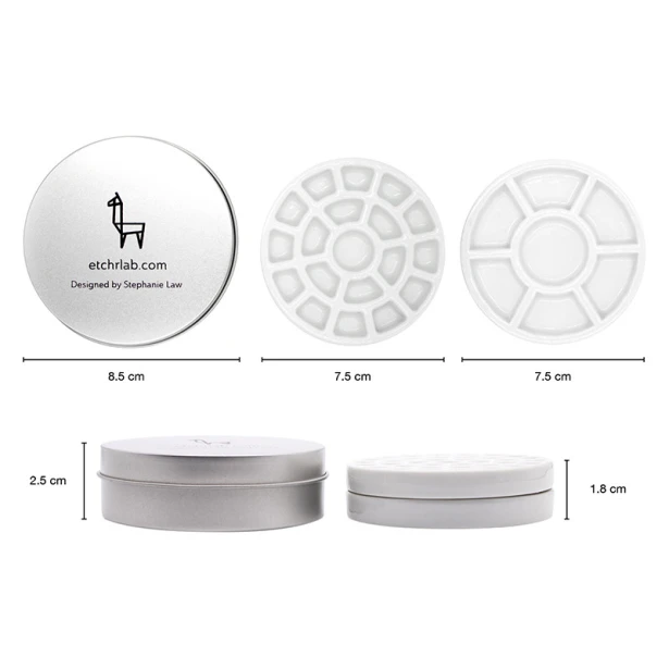 Porcelanowa paleta Mini Travel Set Etchr Lab, 19 komór