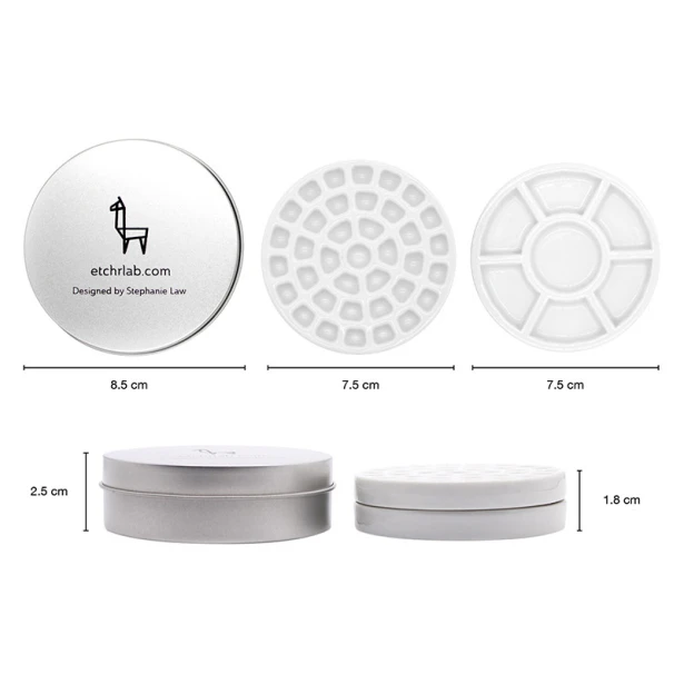 Porcelanowa paleta Mini Travel Set Etchr Lab, 37 komór