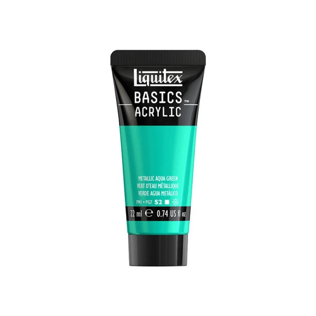 339 Metallic Aqua Green, farba akrylowa Liquitex 22 ml