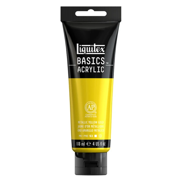 343 Metallic Yellow Gold, farba akrylowa Liquitex 118 ml