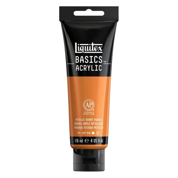 344 Metallic Burnt Orange, farba akrylowa Liquitex 118 ml