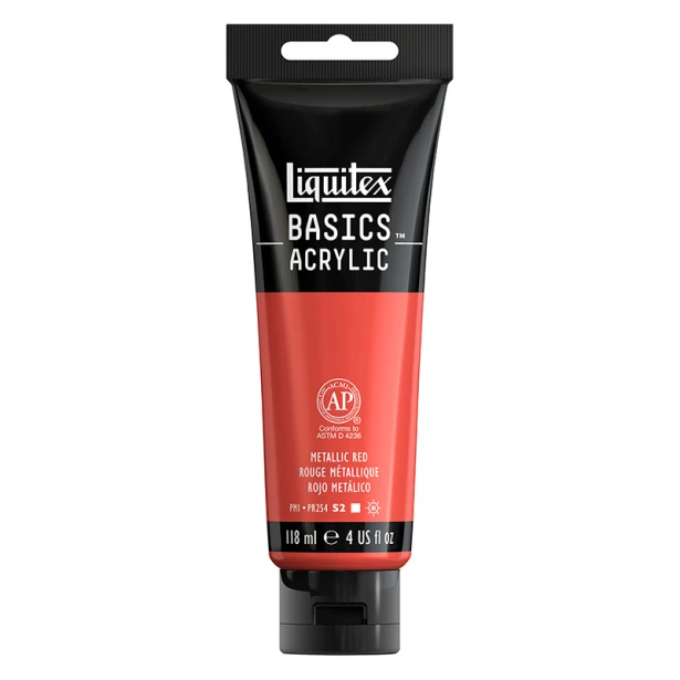 345 Metallic Red, farba akrylowa Liquitex 118 ml