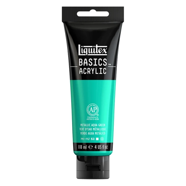 346 Metallic Aqua Green, farba akrylowa Liquitex 118 ml