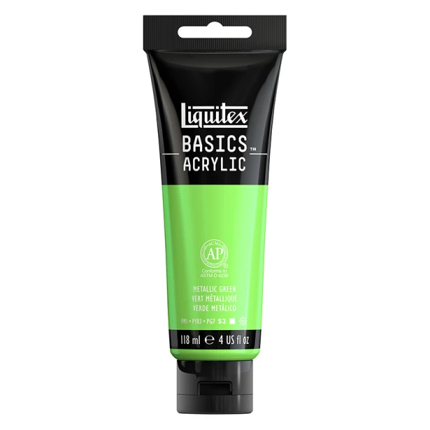 346 Metallic Green, farba akrylowa Liquitex 118 ml