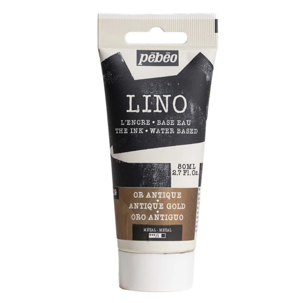 19 Antique Gold, farba do linorytu LINO Pebeo 80 ml