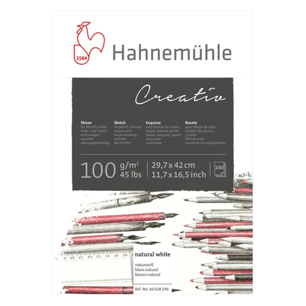 Blok Creativ Hahnemuhle,100 g/m², 100 ark. A3