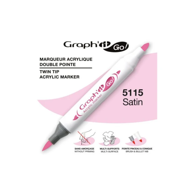 5115 Satin, dwustronny pisak akrylowy Graph'it Go!