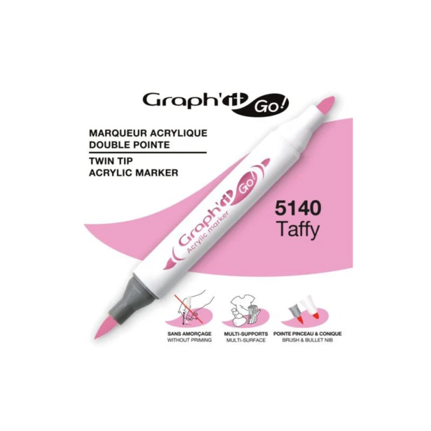 5140 Taffy, dwustronny pisak akrylowy Graph'it Go!