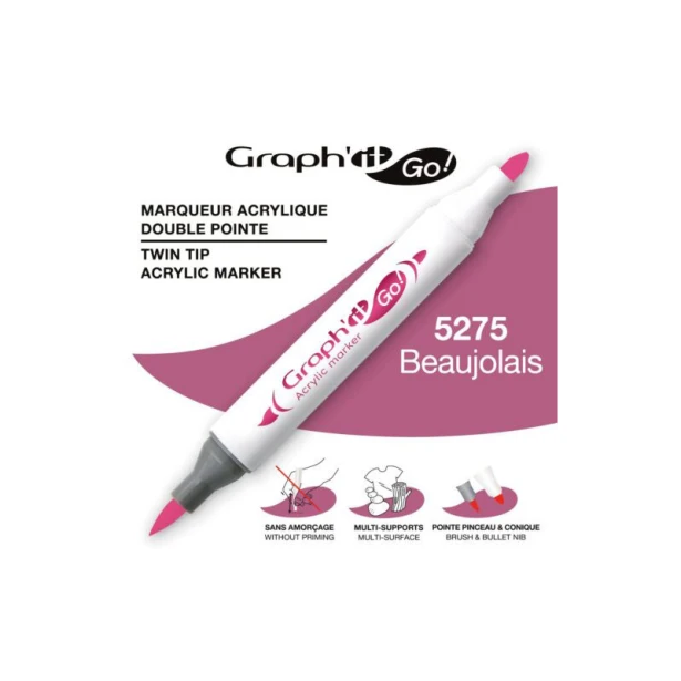 5275 Beaujolais, dwustronny pisak akrylowy Graph'it Go!