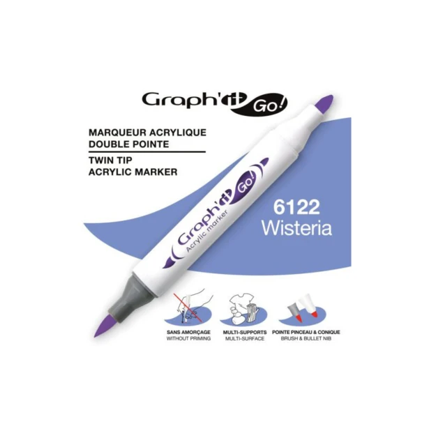 6122 Wisteria, dwustronny pisak akrylowy Graph'it Go!