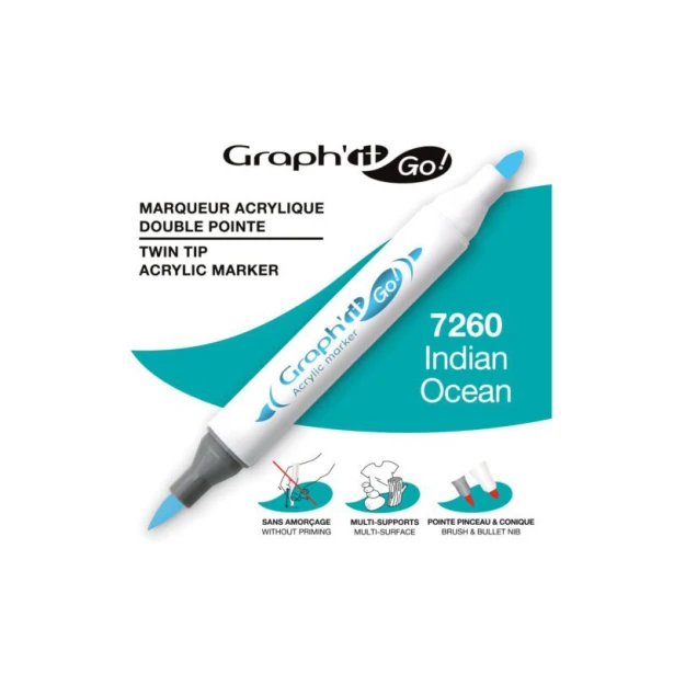 7260 Indian Ocean, dwustronny pisak akrylowy Graph'it Go!