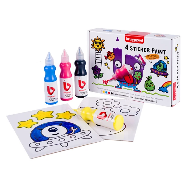 Sticker Paint, farby dla dzieci Bruynzeel 4 x 50 ml
