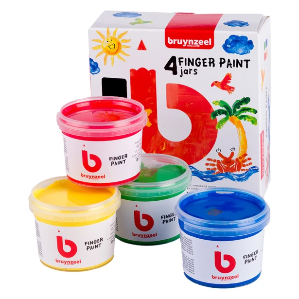 Finger Paint, farby do malowania palcami Bruynzeel 4 x 85 ml