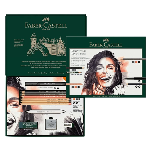 Discovery Set Dry Mediums zestaw Faber Castell, 17 el.