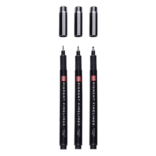 Bold, cienkopisy Pigment Fineliner Talens, 3 sztuki