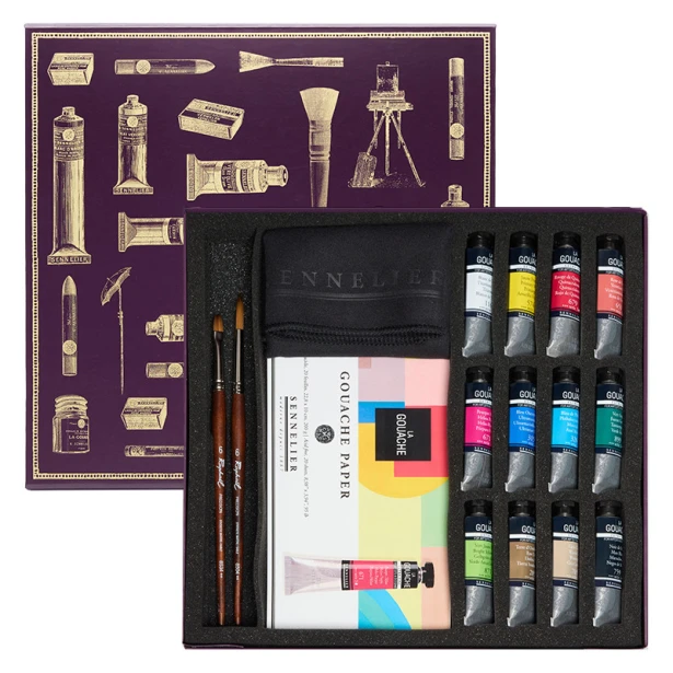 Artists' Gouache Sennelier – zestaw prezentowy, 12 x 10 ml