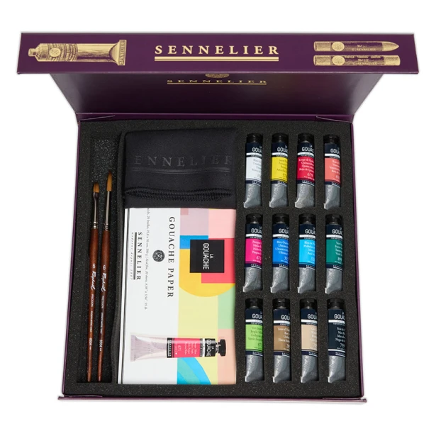 Artists' Gouache Sennelier – zestaw prezentowy, 12 x 10 ml