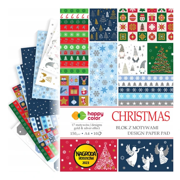 Blok z motywami - Christmas 1, Happy Color, 10 ark. A4