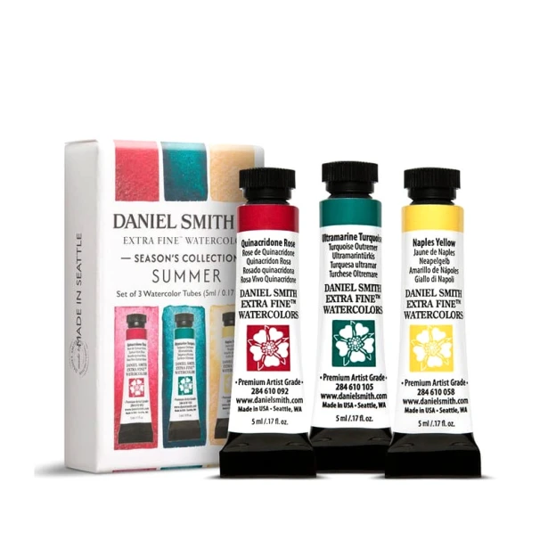 Summer Season's Collection, akwarele Daniel Smith tubki 3 x 5 ml