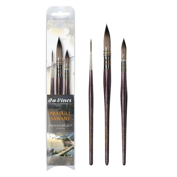 Zestaw pędzli syntetycznych da Vinci Signature Set, 3 sztuki