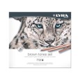 Zestaw rysunkowy Brown Tones Set Lyra, 25 elem.