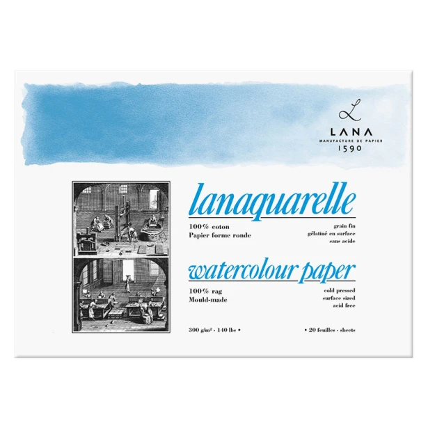 Blok do akwareli Lanaquarelle CP, 300g/m², 20 ark. 36 x 51 cm