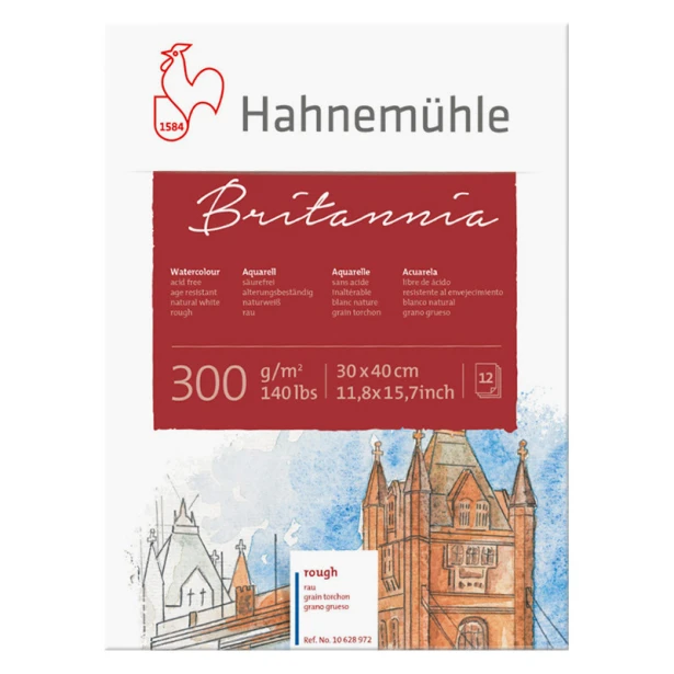Blok akwarelowy Britannia Hahnemuhle R, 30 x 40 cm, 300 g/m2