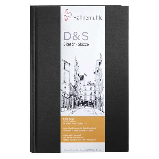 Szkicownik D&amp;S Sketch Hahnemuhle A5 pionowy, 140 g/m²