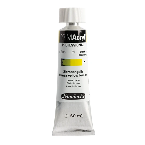205 Hansa Yellow lemon, PRIMAcryl heavy body, Schmincke 60 ml