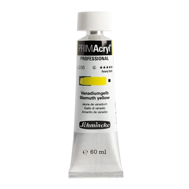 206 Bismuth Yellow, PRIMAcryl heavy body, Schmincke 60 ml