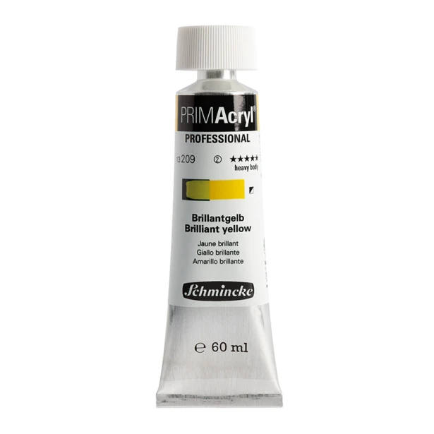209 Brilliant Yellow, PRIMAcryl heavy body, Schmincke 60 ml