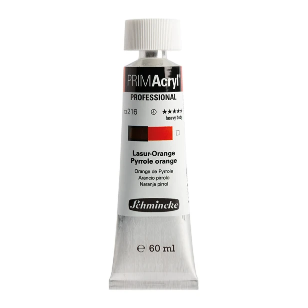 216 Pyrrole Orange, PRIMAcryl heavy body, Schmincke 60 ml