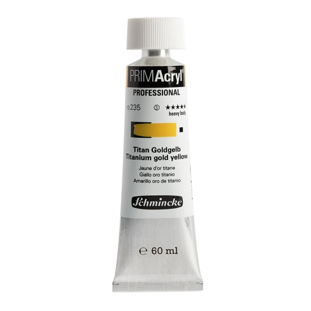 235 Titanium Gold Yellow, PRIMAcryl heavy body, Schmincke 60 ml