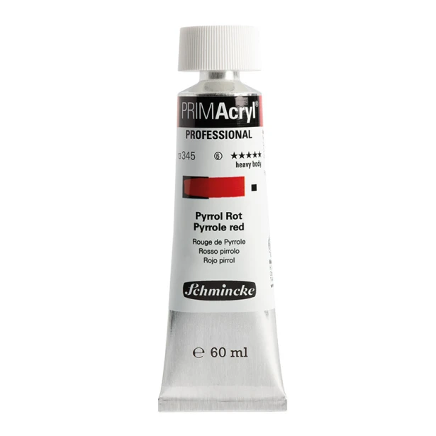 345 Pyrrole Red, PRIMAcryl heavy body, Schmincke 60 ml