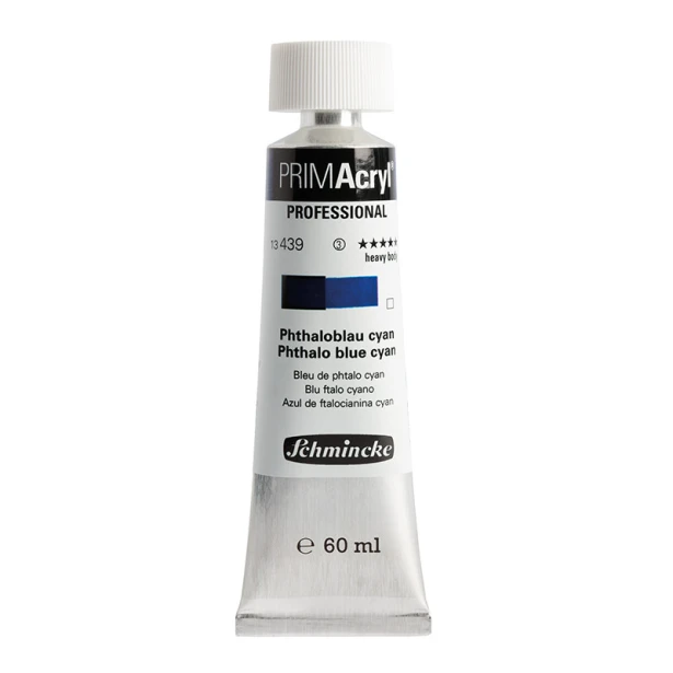 439 Phthalo Blue Cyan, PRIMAcryl heavy body, Schmincke 60 ml