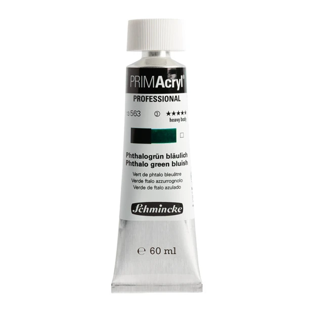 563 Phthalo Green Bluish, PRIMAcryl heavy body, Schmincke 60 ml