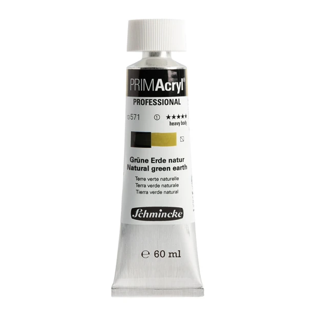 571 Natural Green Earth, PRIMAcryl heavy body, Schmincke 60 ml
