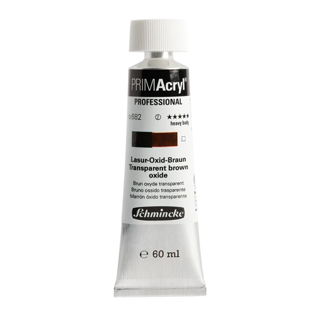 682 Transp. Brown Oxide, PRIMAcryl heavy body, Schmincke 60 ml