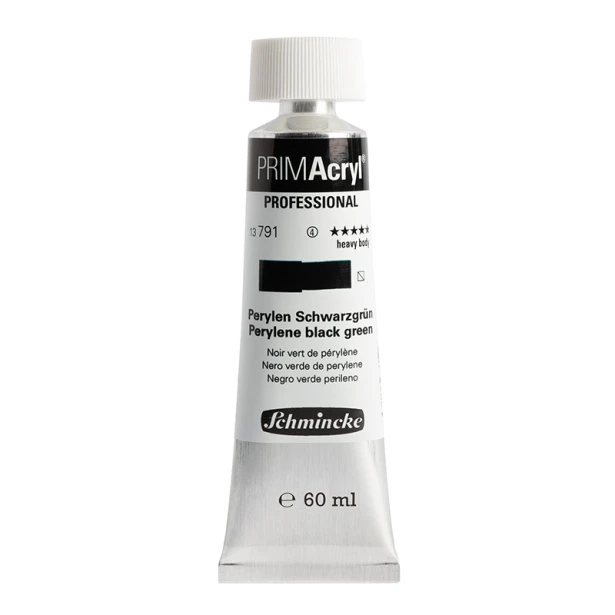 791 Perylene Black Green, PRIMAcryl heavy body, Schmincke 60 ml