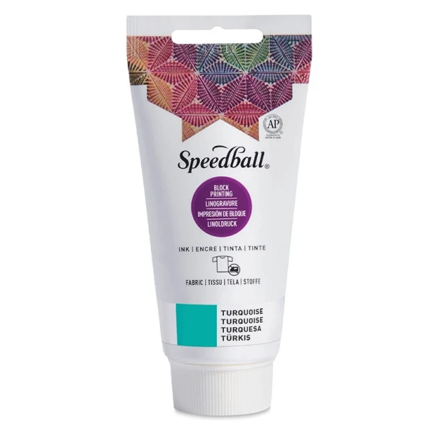 3579 Truquoise, farba do tkanin Block Printing, Speedball, 75 ml