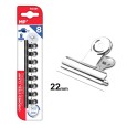 Klipsy do papieru srebrne 22 mm, zestaw 8 sztuk