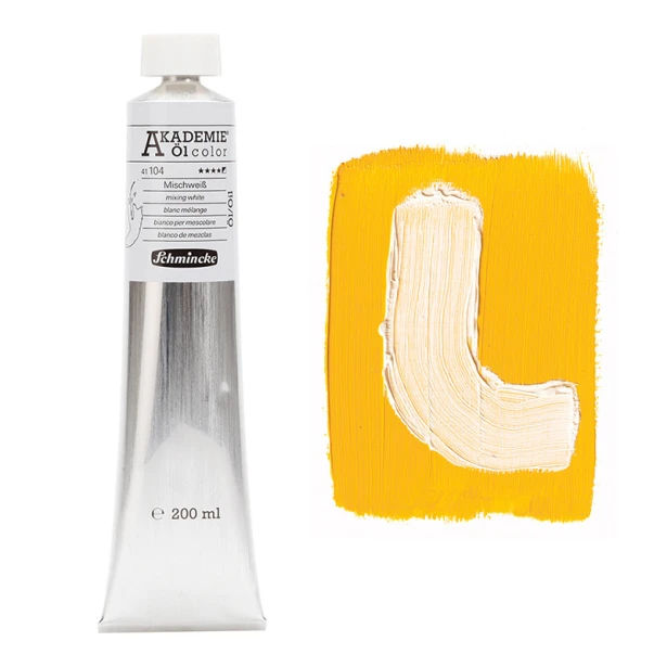104 Mixing White, farba olejna Akademie Schmincke, 200 ml