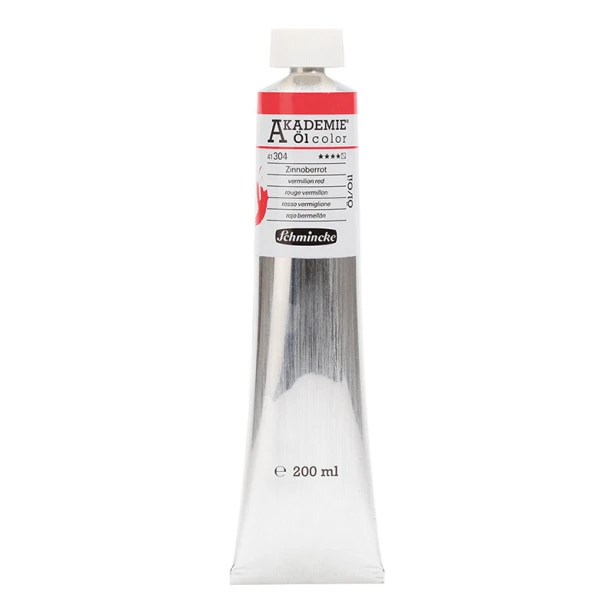 304 Vermilion Red, farba olejna Akademie Schmincke, 200 ml