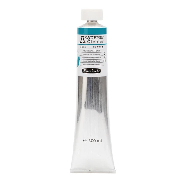 414 Aquamarine Turquoise, farba olejna Akademie Schmincke, 200 ml