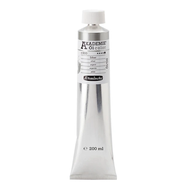 800 Silver, farba olejna Akademie Schmincke, 200 ml